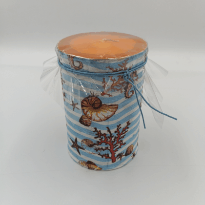 ΑΡΩΜΑΤΙΚΟ ΚΕΡΙ DECOUPAGE ΜΕ ΑΡΩΜΑ ΣΙΤΡΟΝΕΛΑ ΑΝΤΙΚΟΥΝΟΥΠΙΚΟ 11*7.5 cm (Blue coral)